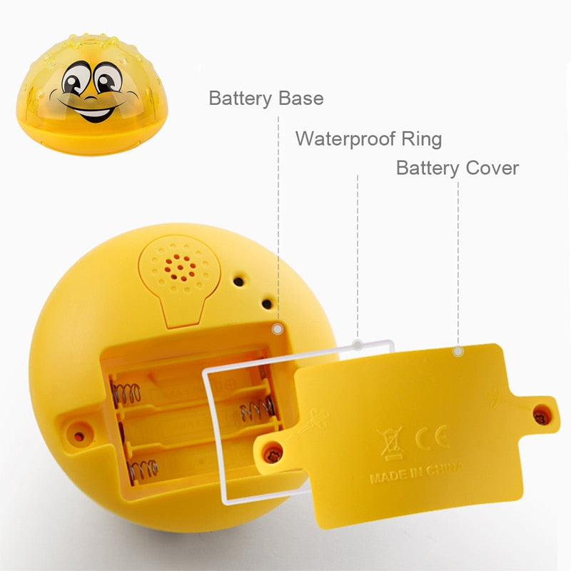 Luz de spray de água girando com chuveiro piscina infantil