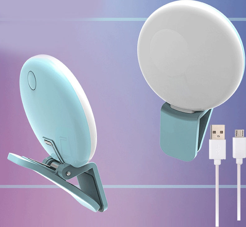 Mini Fill Light For Beauty Selfie Round Live Clip External LEDmini Small Q Mobile Phone Selfie Fill Light