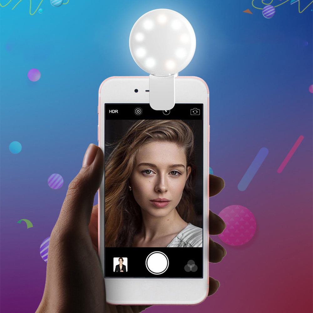 Mini Fill Light For Beauty Selfie Round Live Clip External LEDmini Small Q Mobile Phone Selfie Fill Light