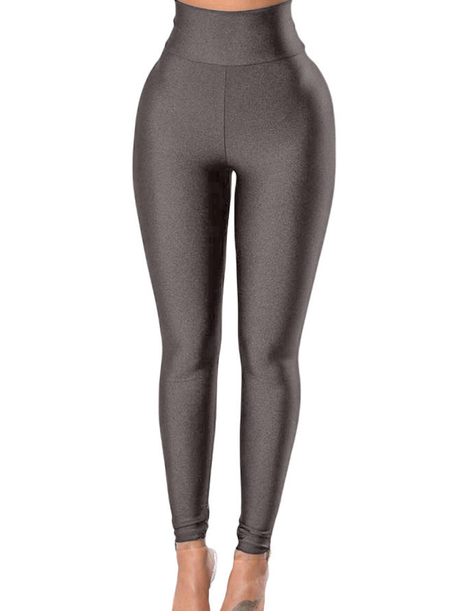 Black High Waist Stretch Slim Sports Leggings