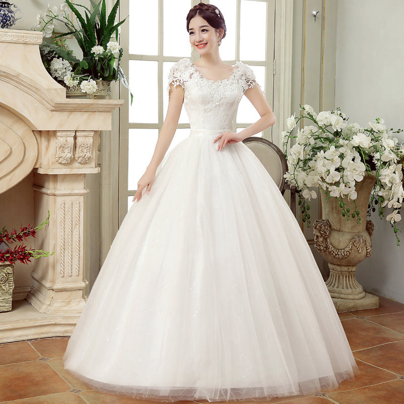 Summer 2025 New Large Size Wedding Yarn Dress Slim-fit