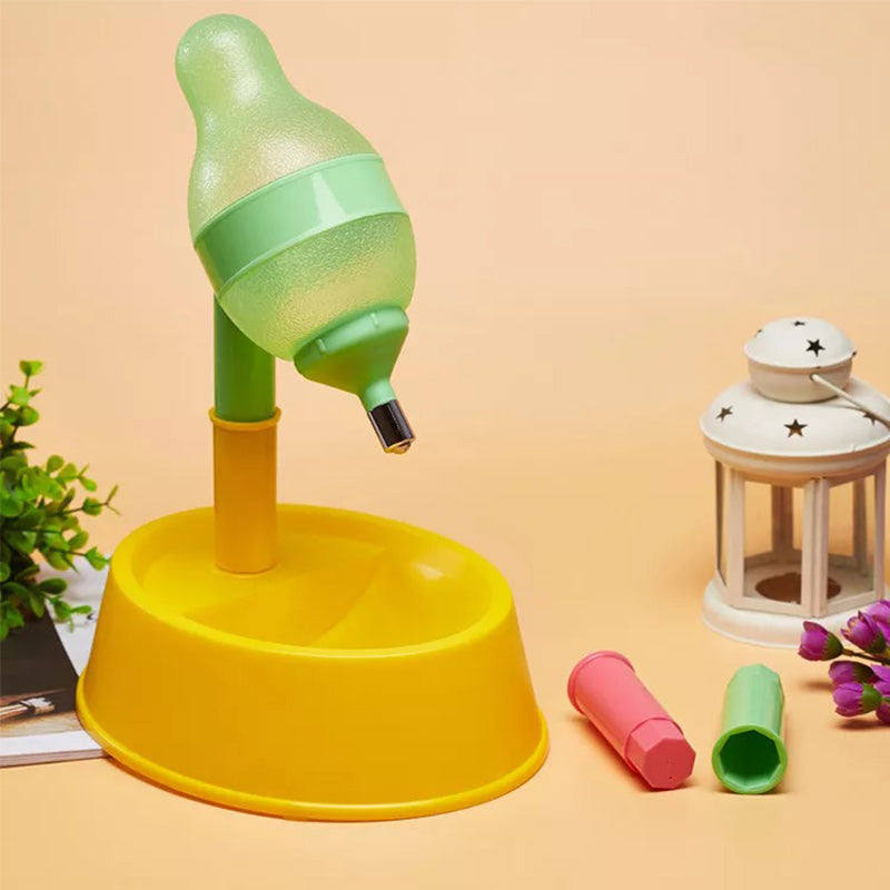 Automatic Pet Water Dispenser Stand Feeder Bowl Adjusting Height Water Bottle Cat Dog