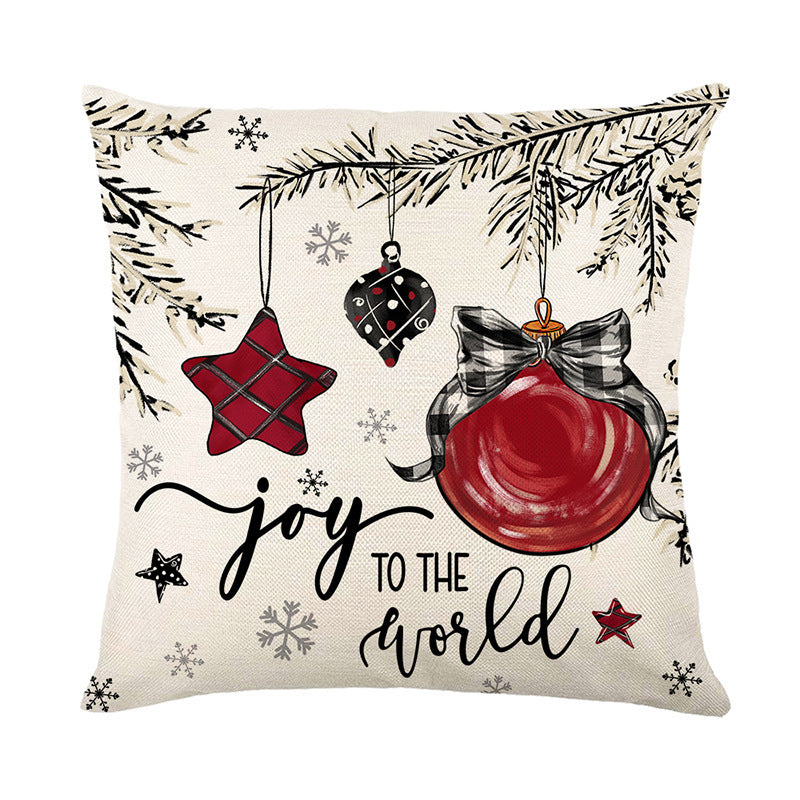 Christmas Cushion Cover Pillowcase Merry Christmas Decor For Home 2025 Xmas Ornament Happy NewYear Gift