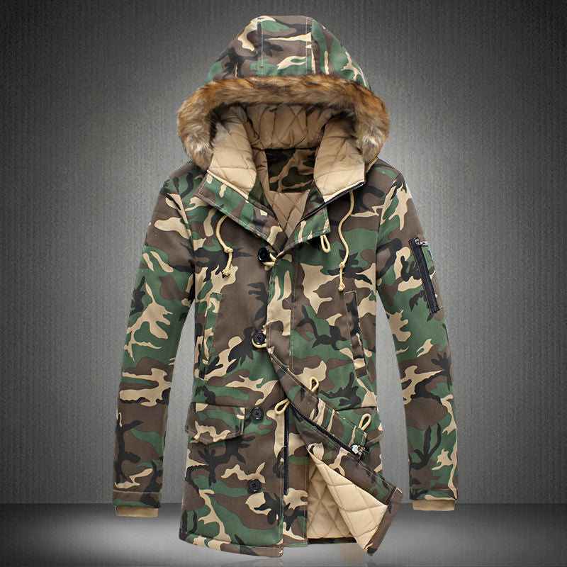 Warm Winter Jackets for Men with Camouflage Prints
