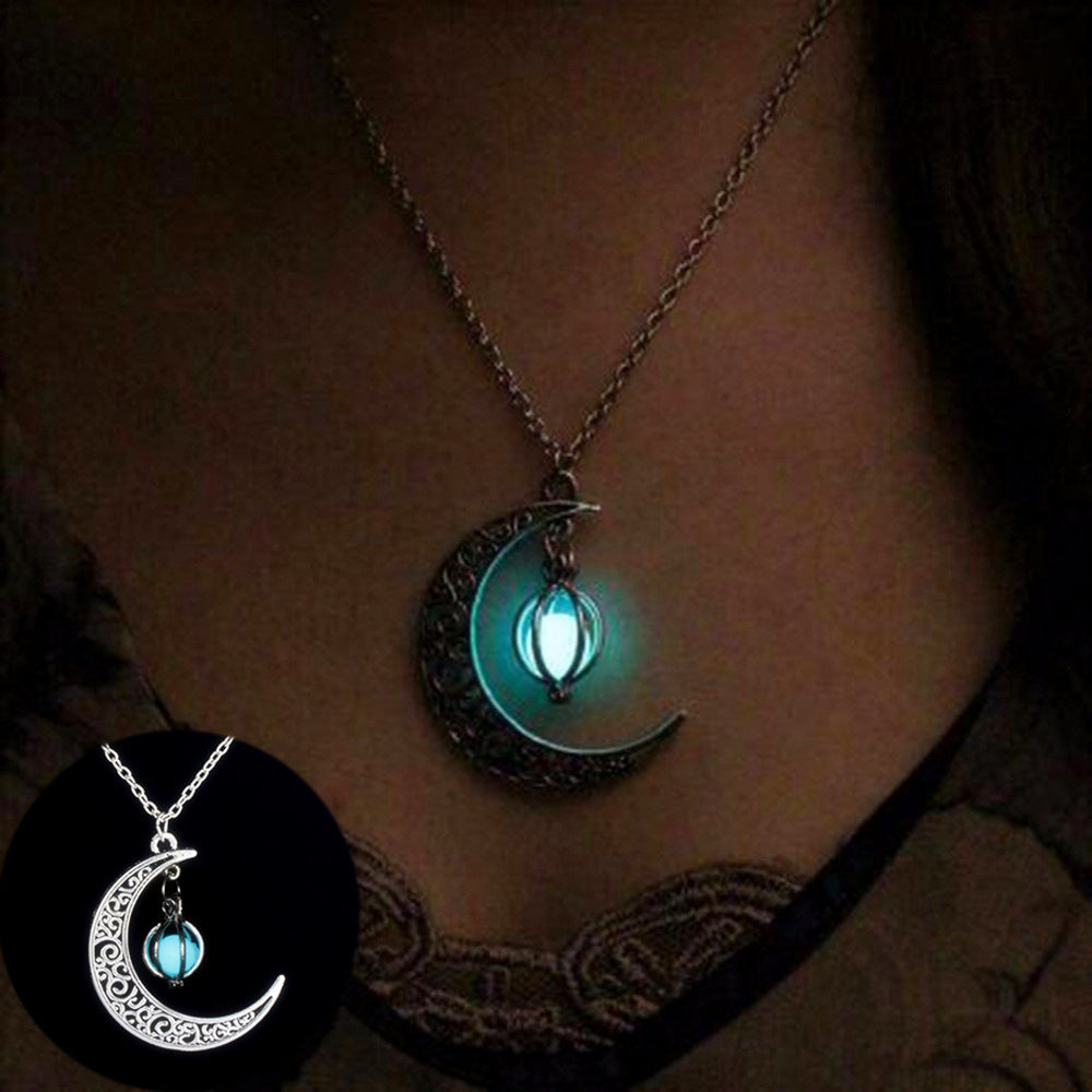 Women Gift Charm Luminous Pendant Necklace Jewelry