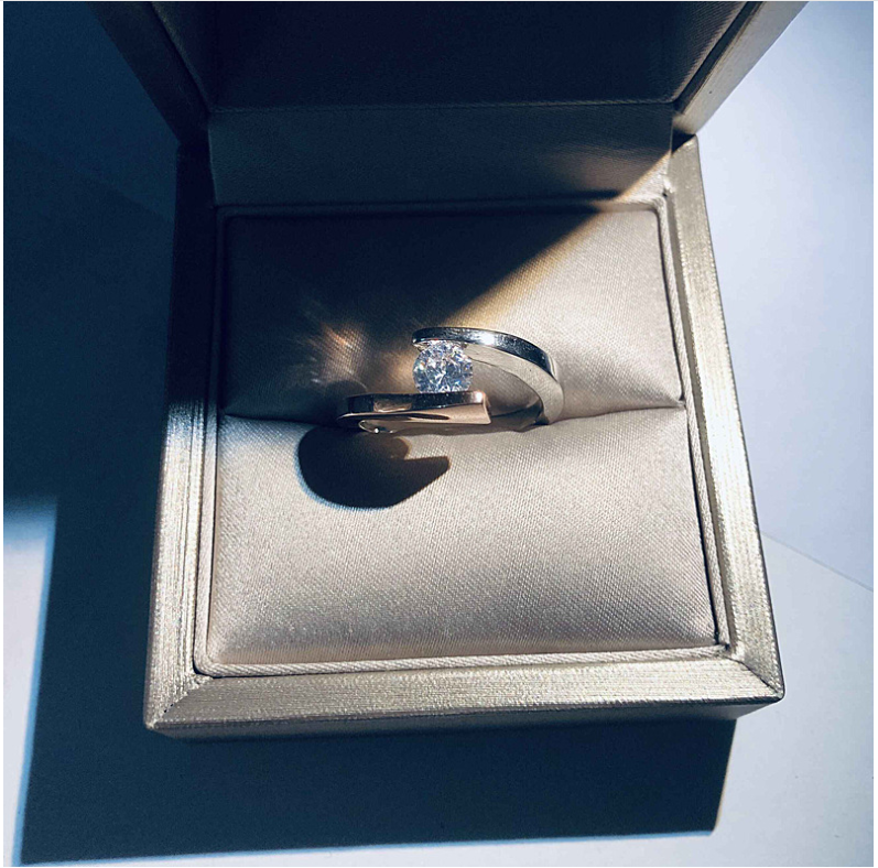 Ring ladies gold wedding color separation jewelry