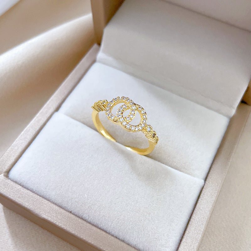 Ring Classic Style Fashion Micro Inlay Light Luxury