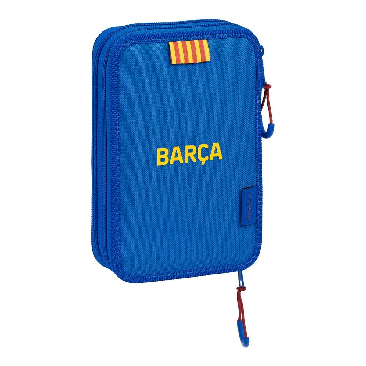 Double Pencil Case F.C. Barcelona Maroon Navy Blue (13.5 x 20.5 x 4.5