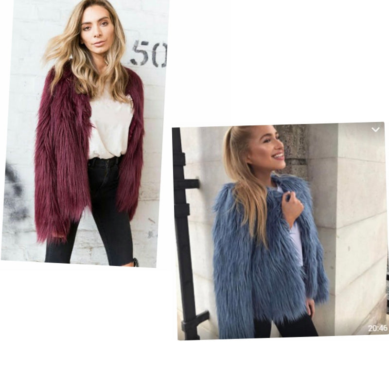 Women's Fluffy Warm Fur Coat