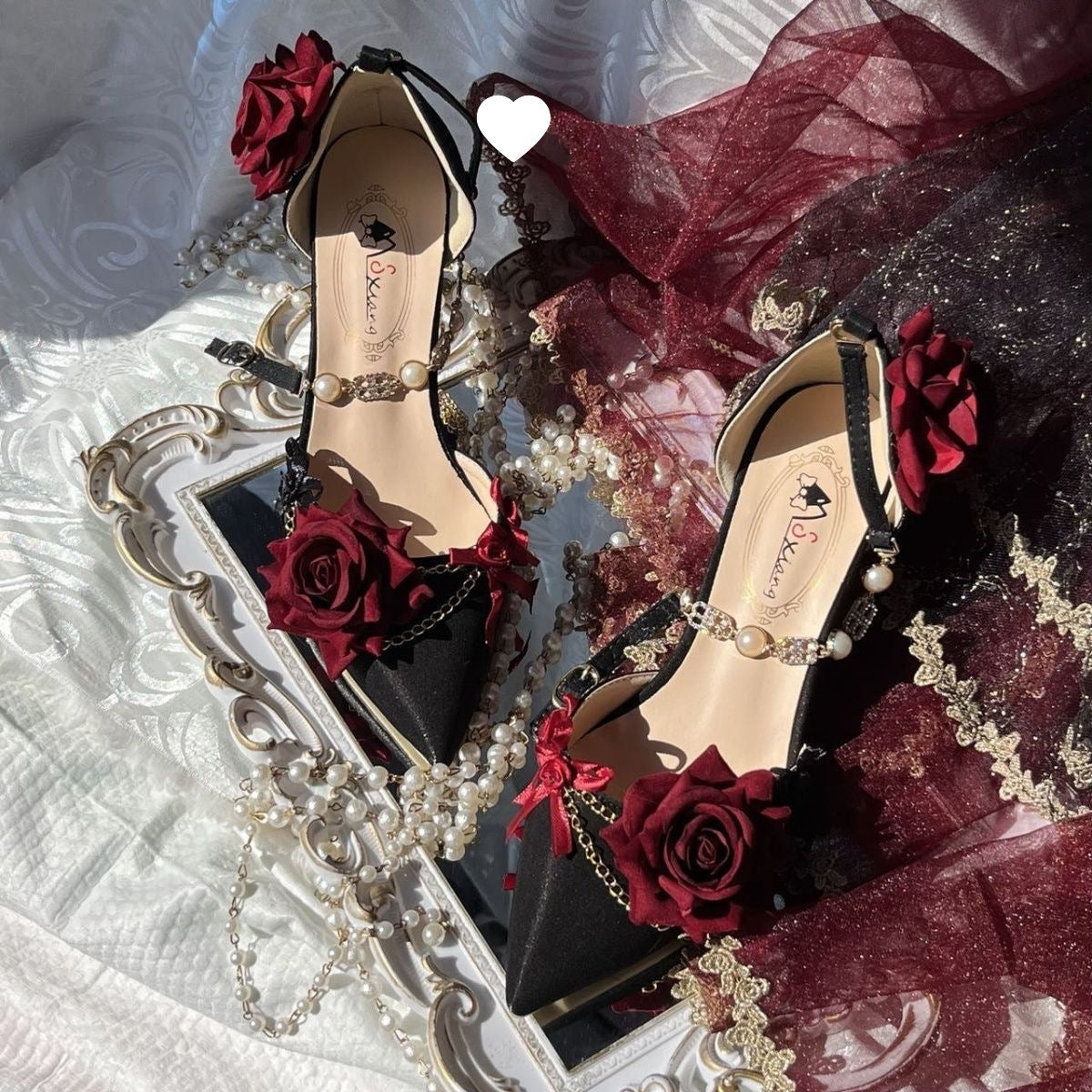 Ceremony Rose Chronicle Pointed High Heels Wedding Shoes Tea Party