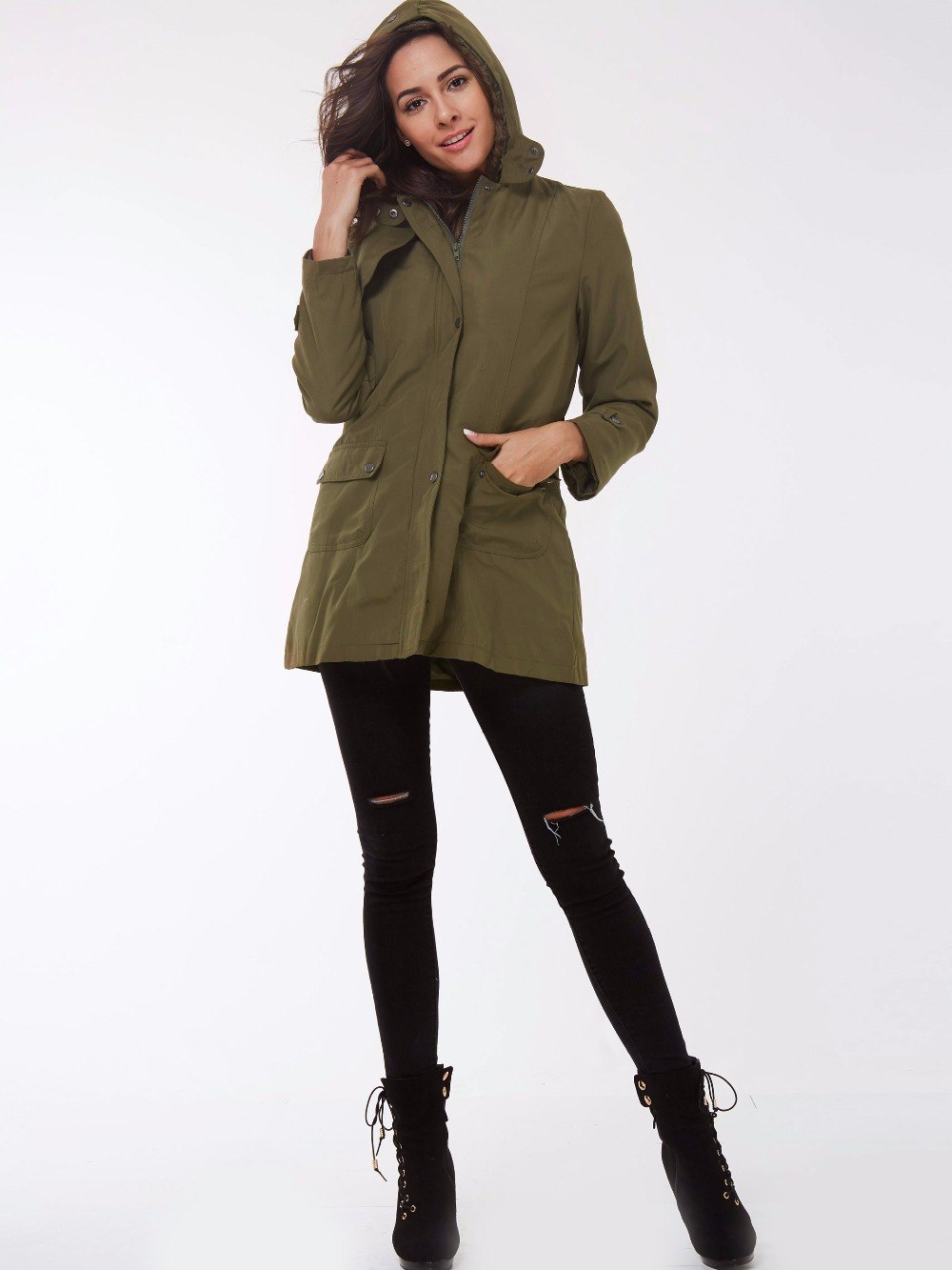 Sleeve women parkas cotton Women Winter Jacket