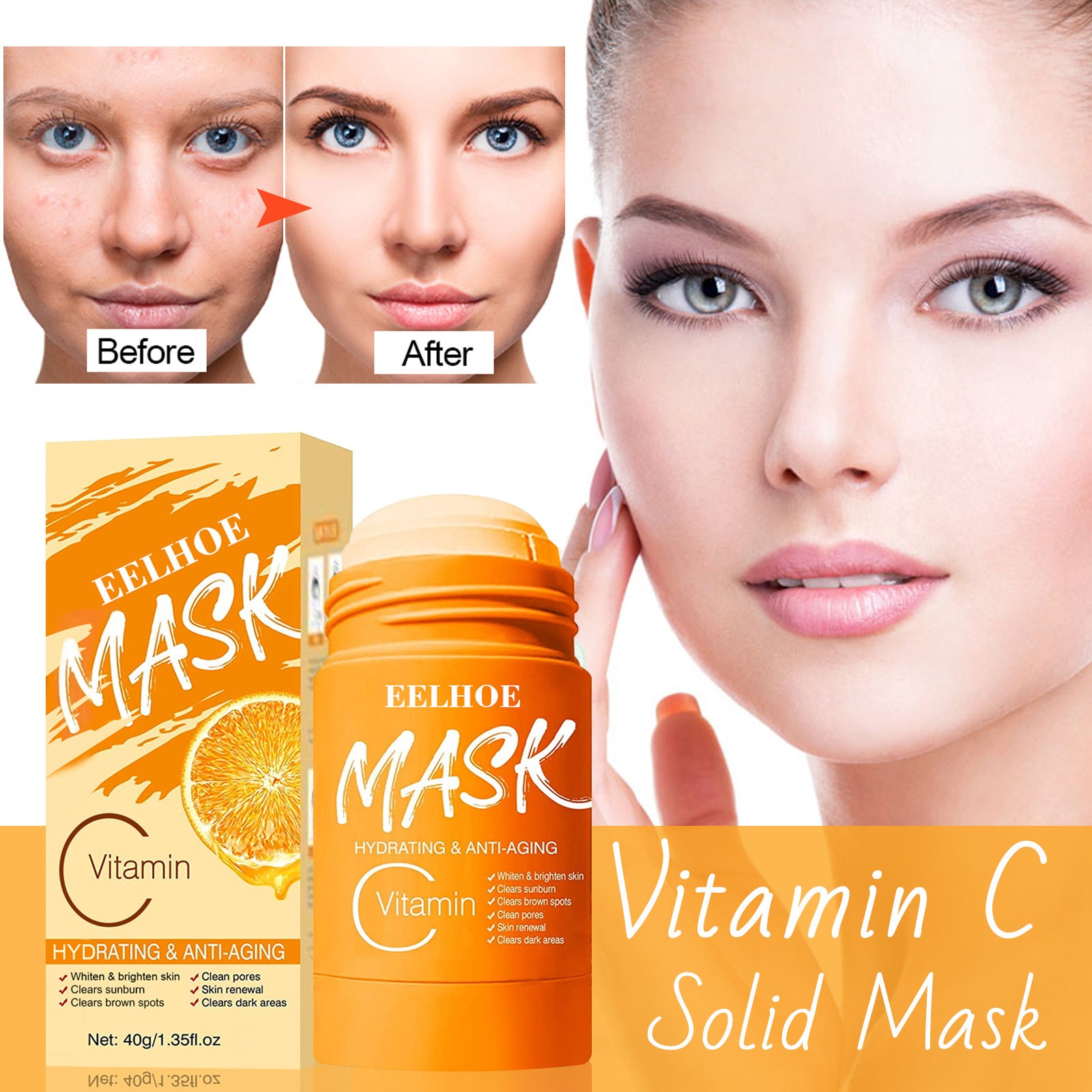 Solid Cleansing Mask Bamboo Charcoal To Remove Blackheads