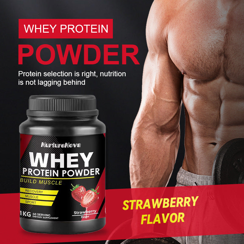 Cross-border Whey Protein Powder For Sports And Fitness Whey Protein Powder Strawberry Flavor 2lbs 1kg