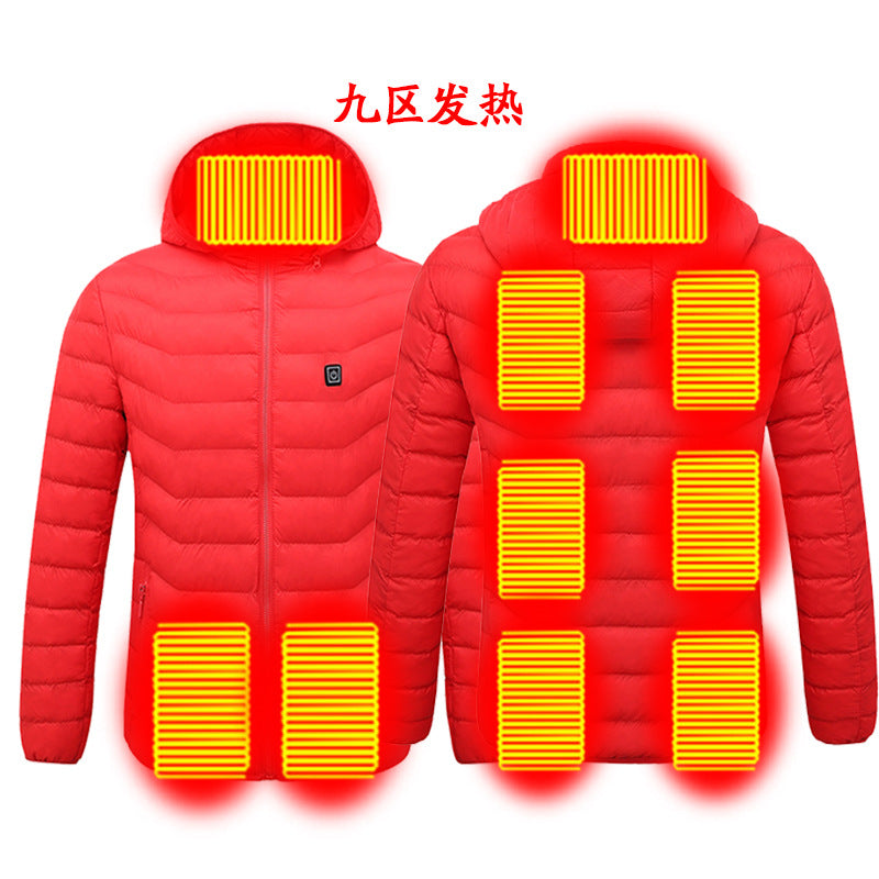 Electric Heating Intelligent Heating Clothing Warm Constant Temperature Heating Cotton Coat USB Charging Cotton Coat