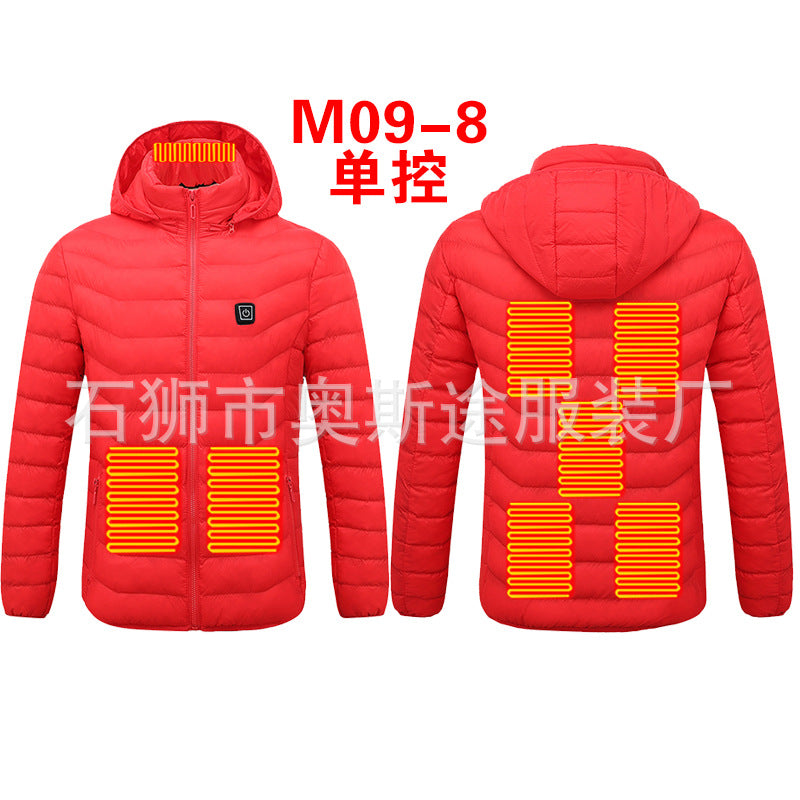 Electric Heating Intelligent Heating Clothing Warm Constant Temperature Heating Cotton Coat USB Charging Cotton Coat