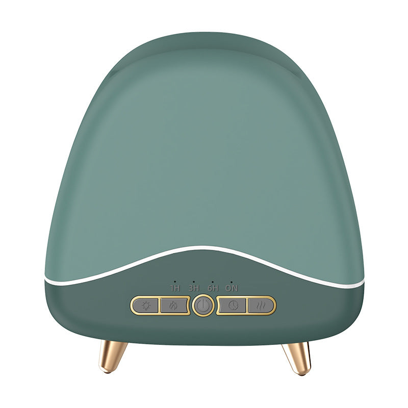 Umidificador doméstico de grãos de madeira com difusor de aroma de chama