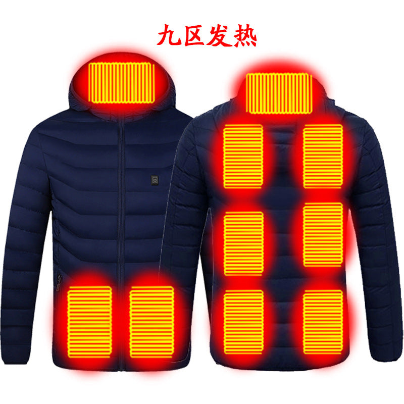 Electric Heating Intelligent Heating Clothing Warm Constant Temperature Heating Cotton Coat USB Charging Cotton Coat