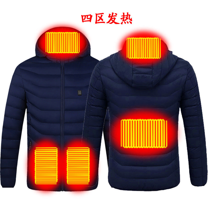 Electric Heating Intelligent Heating Clothing Warm Constant Temperature Heating Cotton Coat USB Charging Cotton Coat