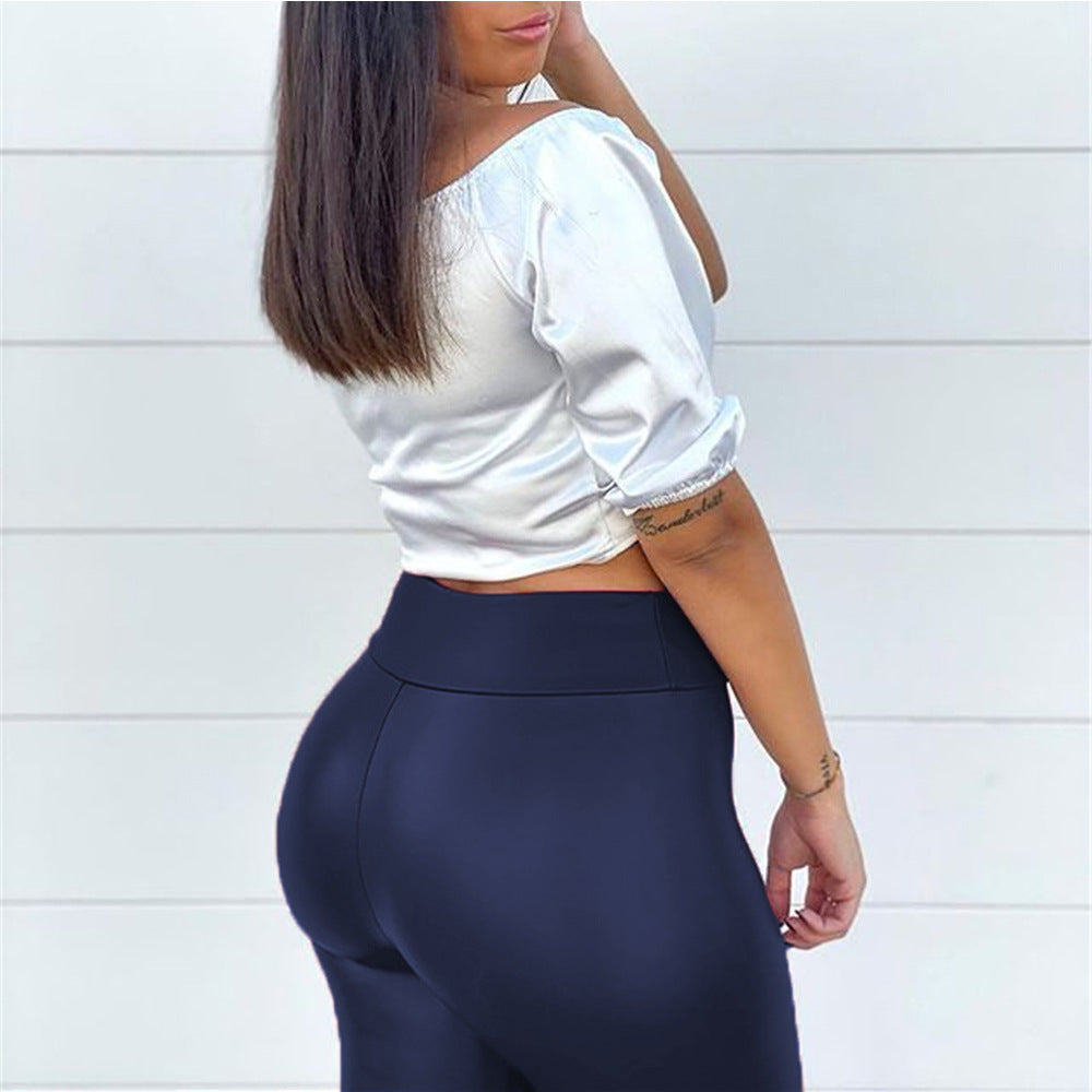 Calças femininas leggings feminino quatro lados elástico quadril cross-border venda quente