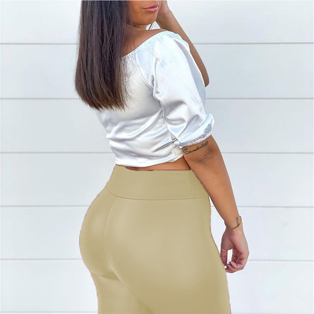 Calças femininas leggings feminino quatro lados elástico quadril cross-border venda quente