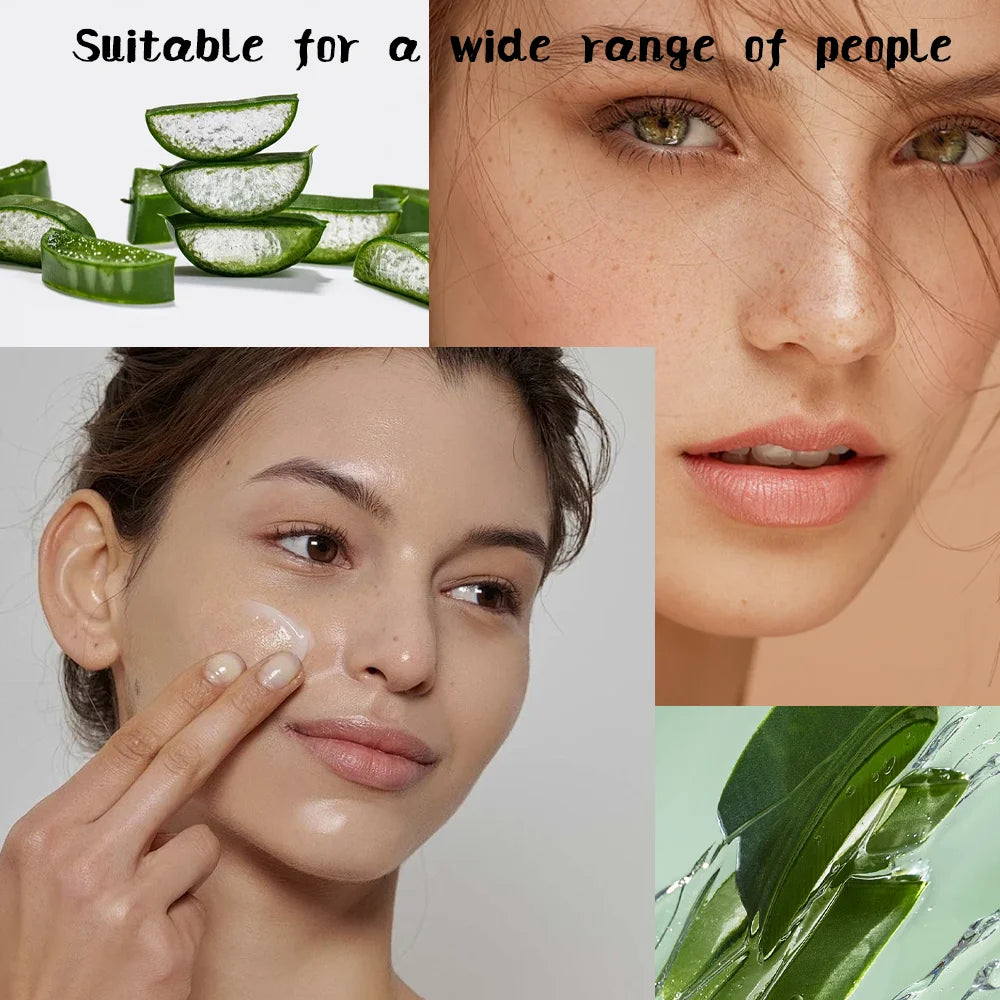 Aloe Vera cream moisturizes, hydrates, controls oil and soothes skin.