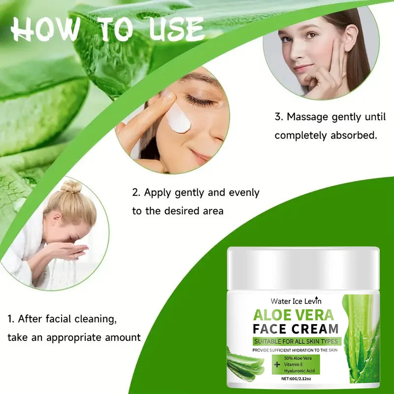 Aloe Vera Cream, Suitable for Men and Women, Hypoallergenic