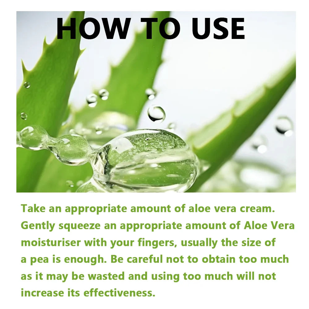 Aloe Vera cream moisturizes, hydrates, controls oil and soothes skin.