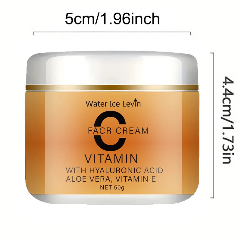 Vitamin C Facial Cream, Hyaluronic Acid, Aloe Vera and Vitamin E,