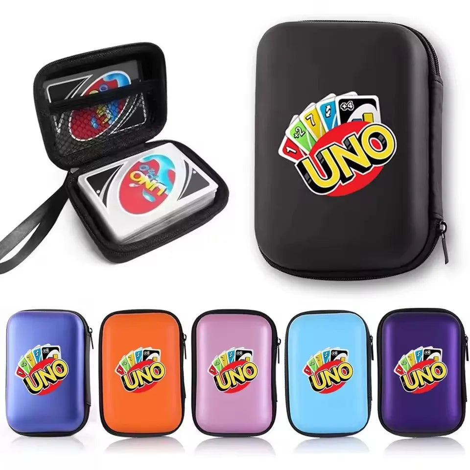 UNO Travel Zipper Case Carry Board Game Cards Storage Package For Kids
