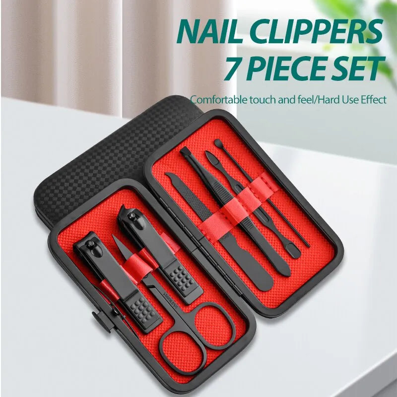 Home Nail Clipper 7piece Set Large Opening Manicure Tool Unisex Mini