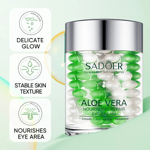 SADOER Aloe vera Eye Cream Anti Dark Circles Wrinkles Moisturizing