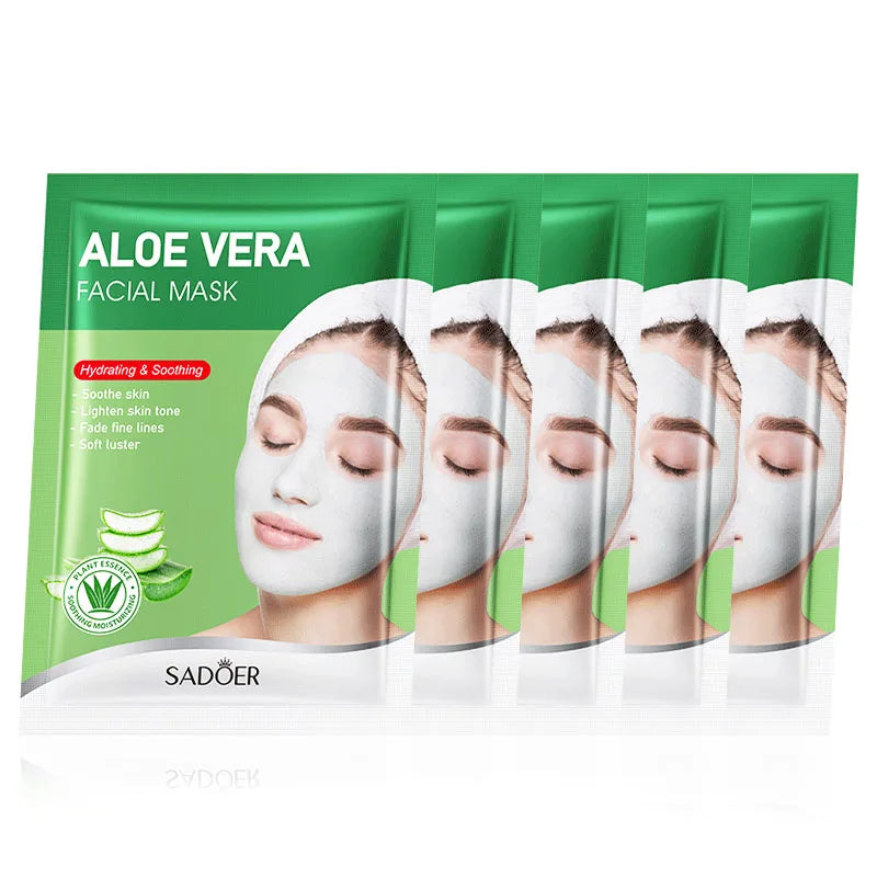 5pcs SADOER Aloe vera Face Mask Mud Masks Facial Moisturizing