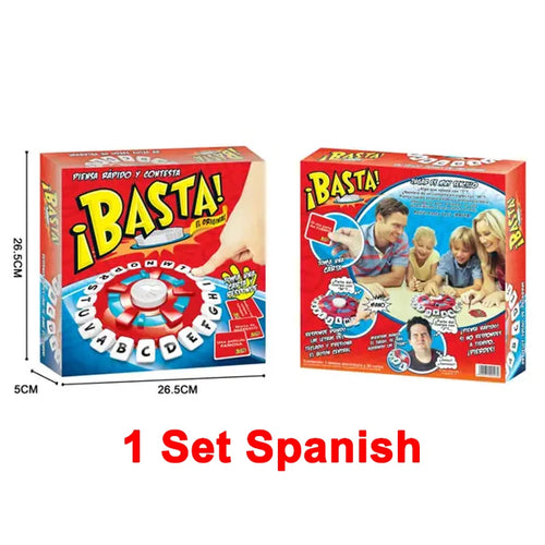 Spanish Basta Game Fast-paced Family Gathering Letter Toys For Adults
