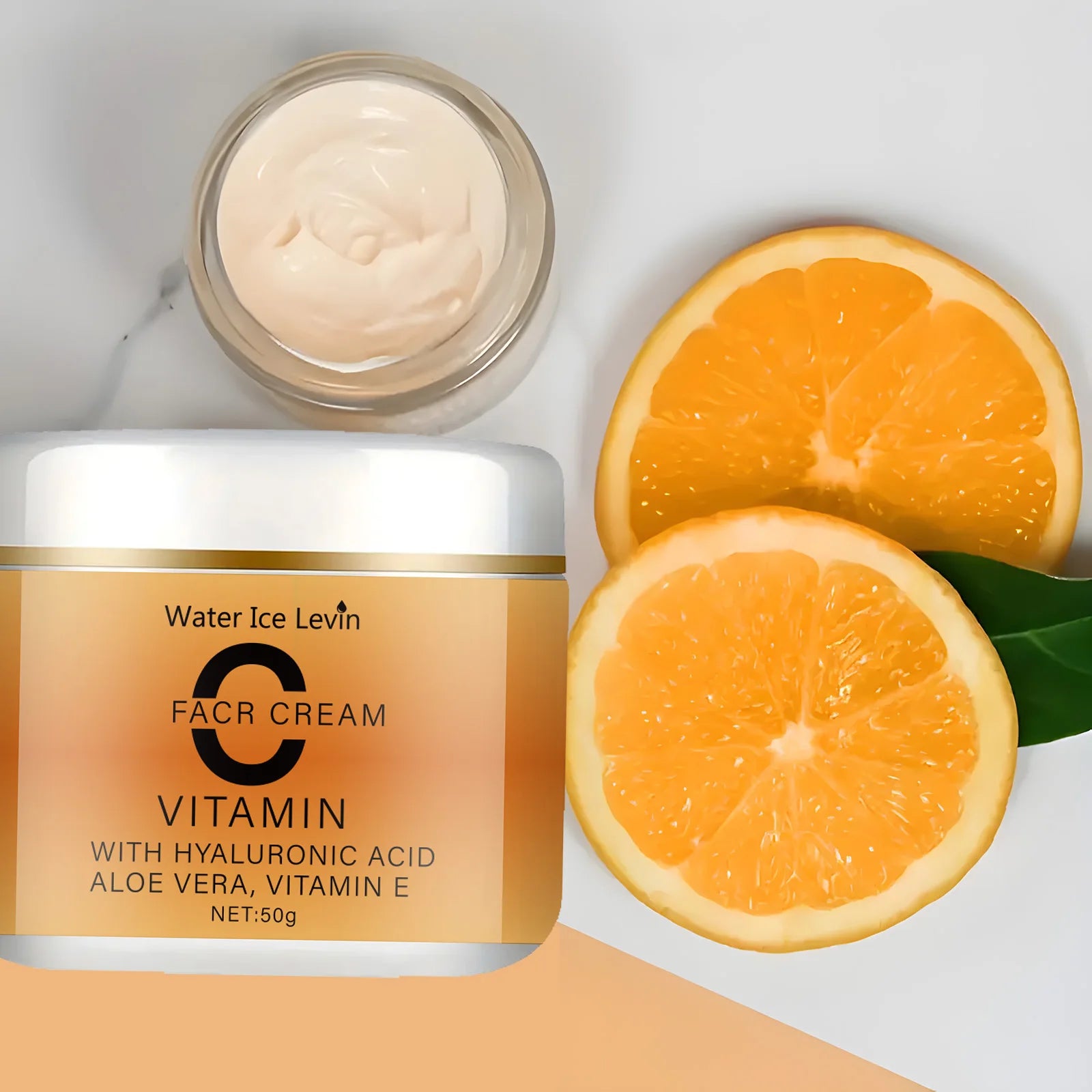 Vitamin C Facial Cream, Hyaluronic Acid, Aloe Vera and Vitamin E,