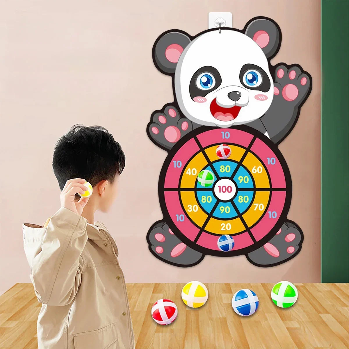 Jungle Animal Dart Plate Board Panda Safari Birthday Party Favors Kids