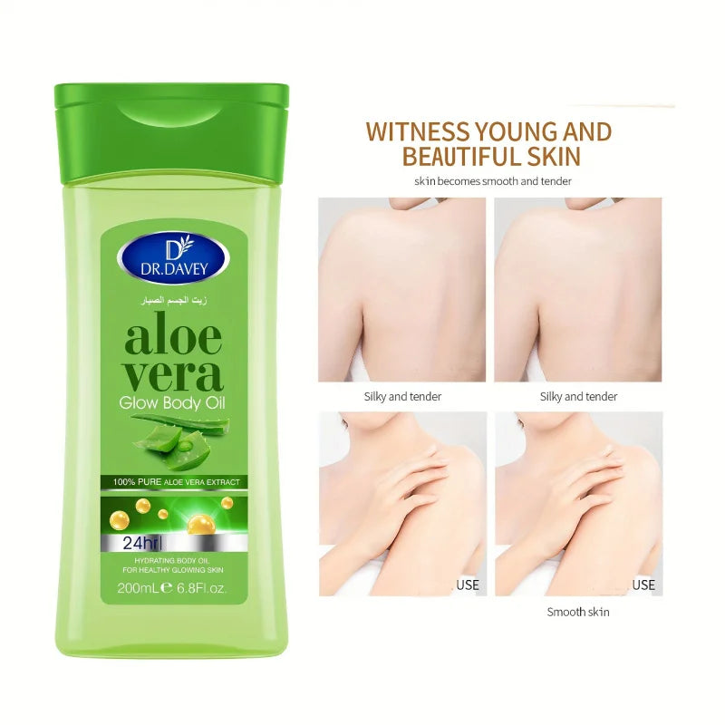 DR.DAVEY ALOE VERA BODY OIL SPA Body Massage Essential Oil with Aloe