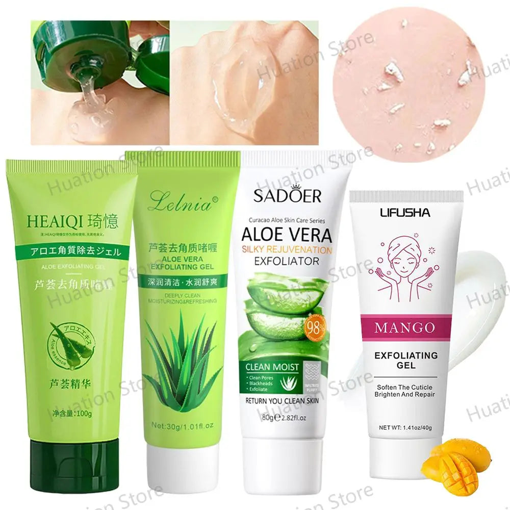 Face Exfoliating Gel Aloe Vera Facial Exfoliating Scrub Cleanses
