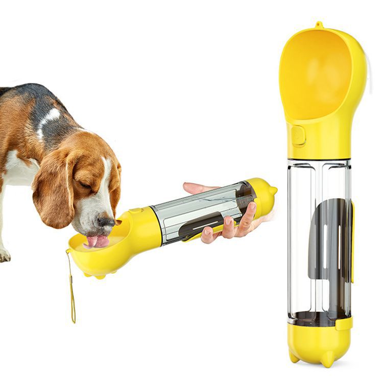Portable Cat Dog Water Bottle Dispenser 3 In 1 Leak-proof