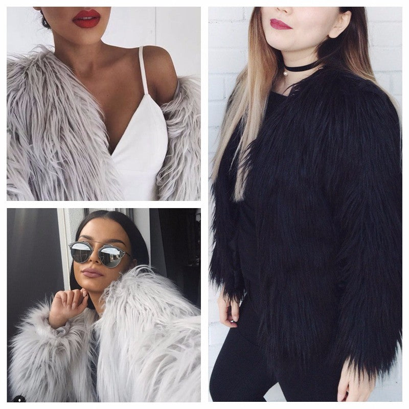 Women's Fluffy Warm Fur Coat