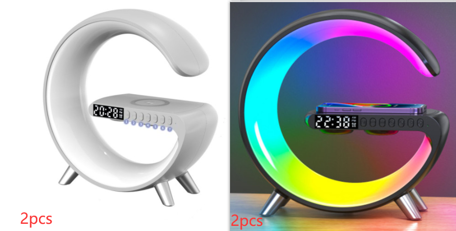 2023 New Intelligent G Shaped LED Lamp Bluetooth Speake