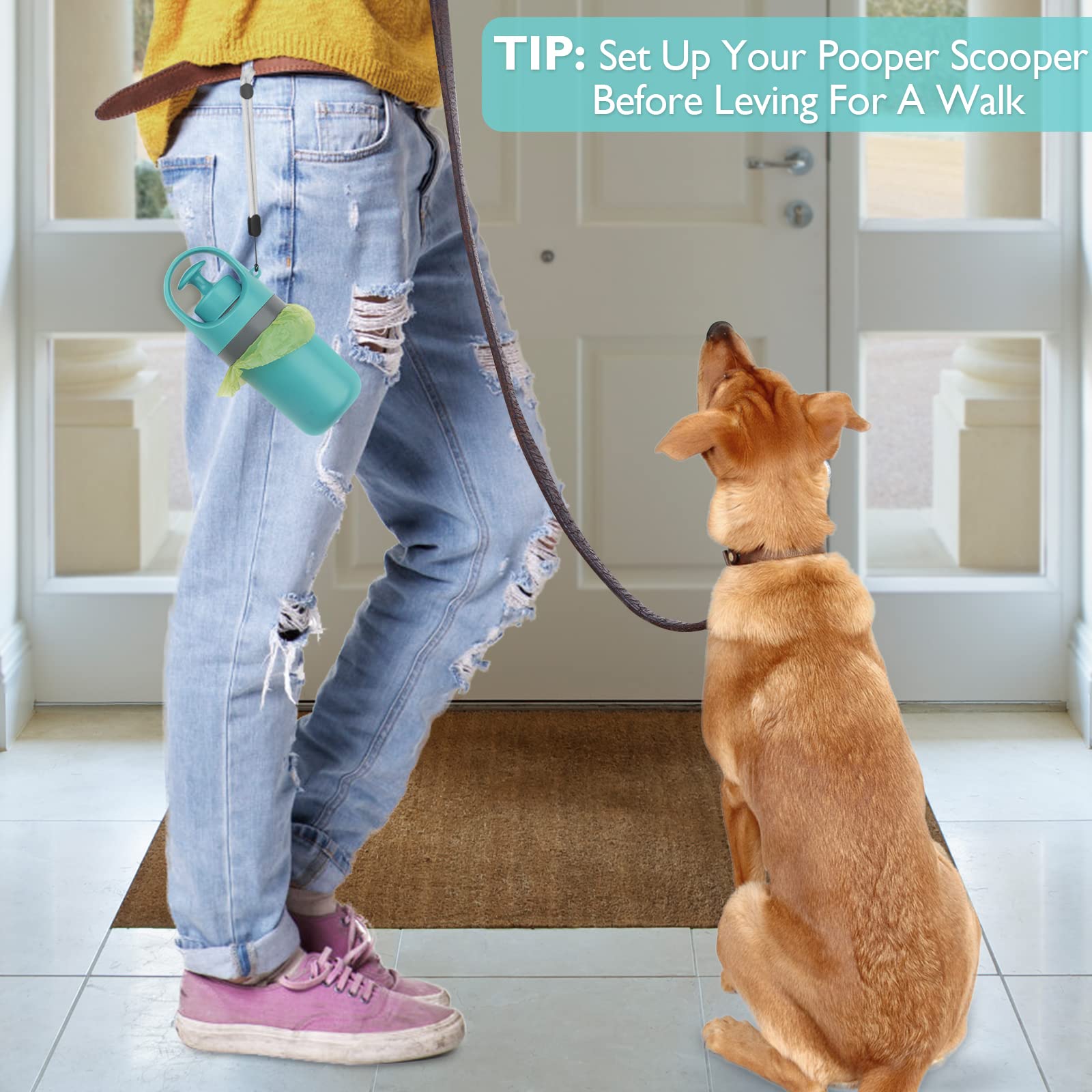 Portable Dog Poop Scooper, Sanitary Dog Waste Picker