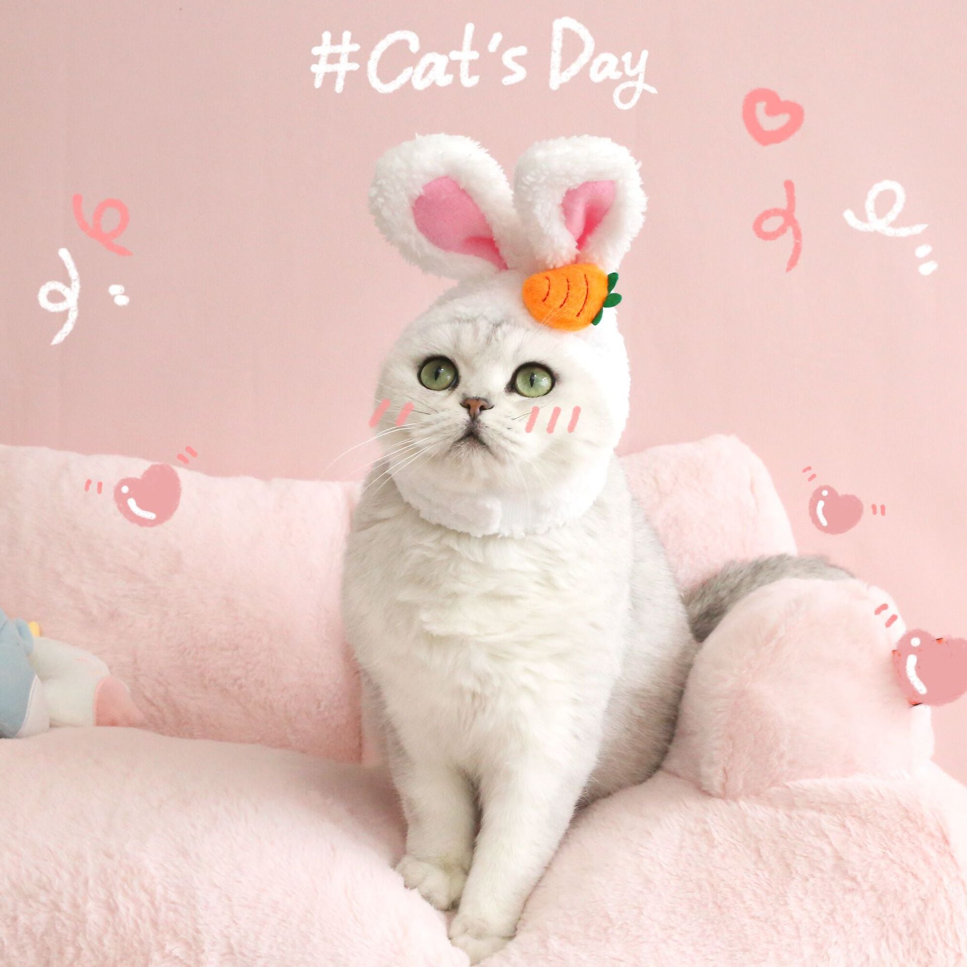Cat Dog Rabbit Ears Cute Easter Decoration Hat Head Cover Pets Products