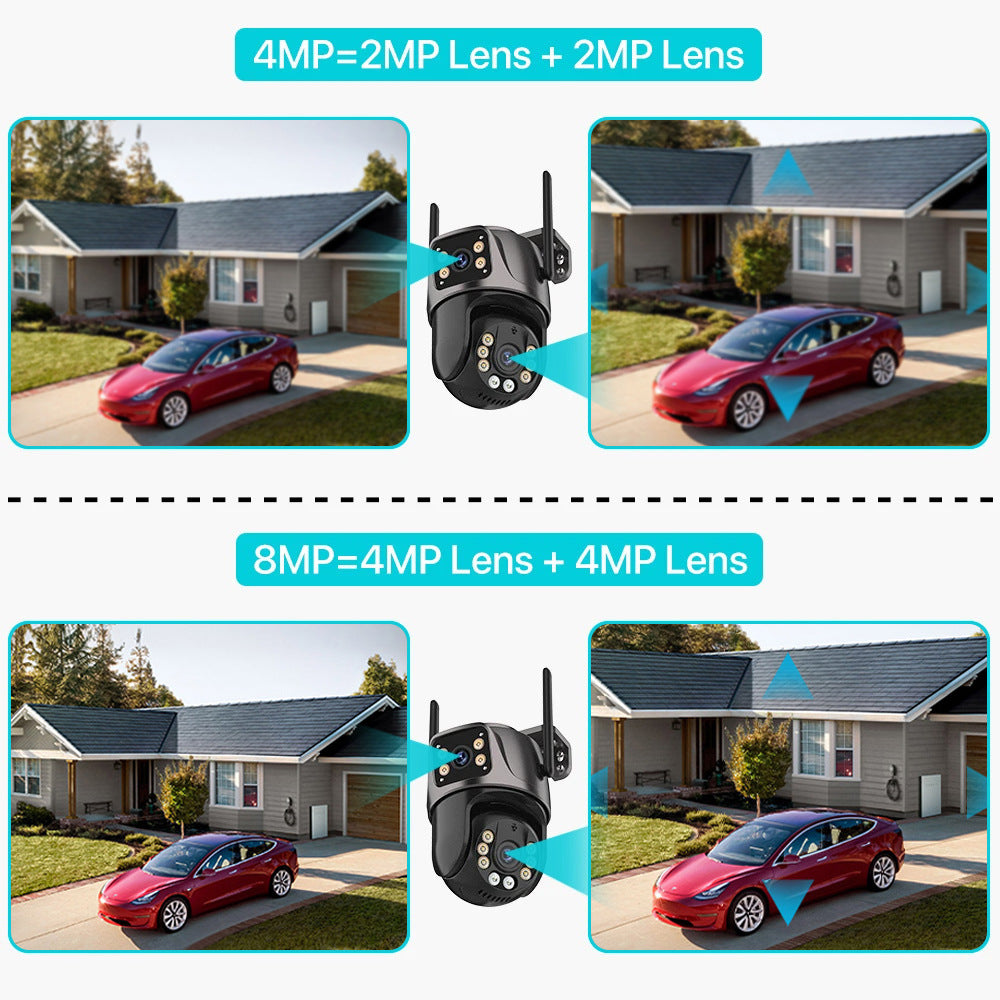 Outdoor Waterproof Dual Lens Mobile Phone Control Camera