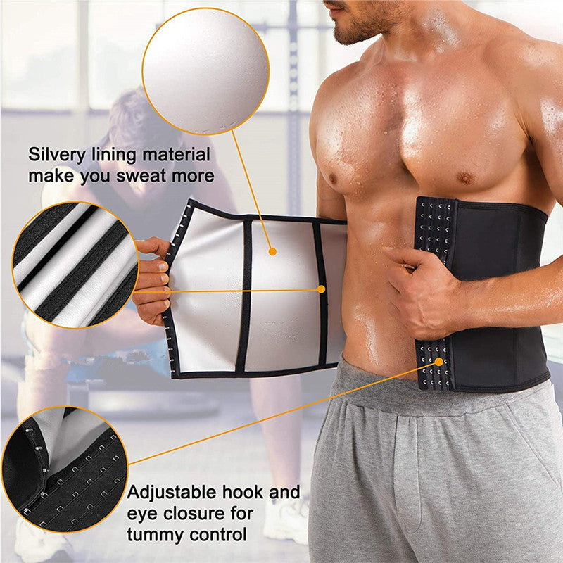 Sweaty Abdominal Belt Silver Ion Four-breasted Buckle Belt Plastic