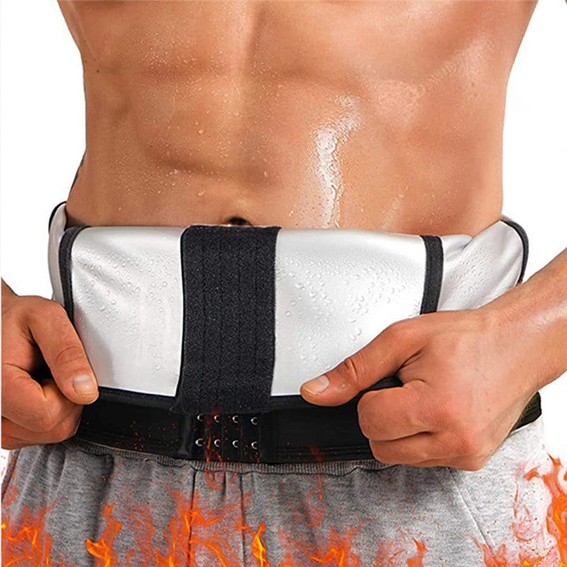 Sweaty Abdominal Belt Silver Ion Four-breasted Buckle Belt Plastic