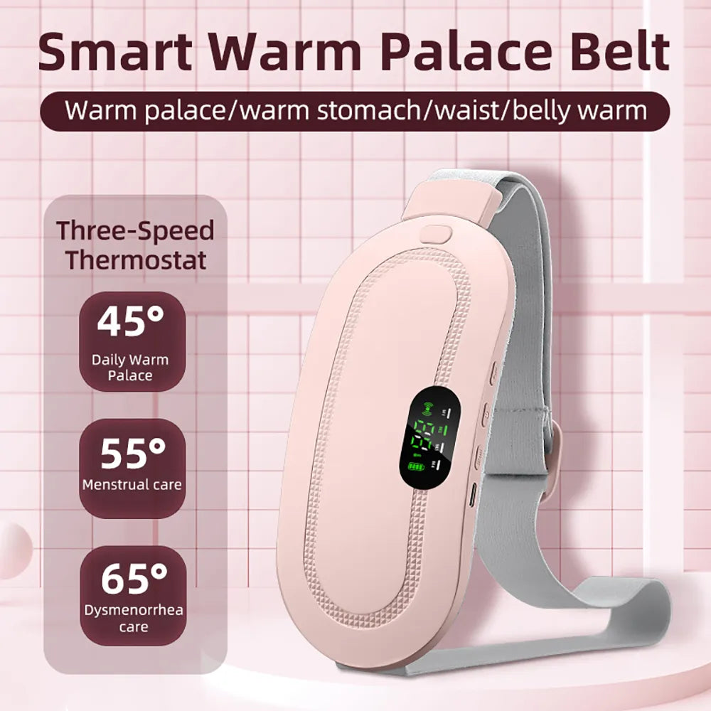 Portable Menstrual Heating Pad Palace Warm Belt Waist Belt Cramp Massager Menstrual Heating Pad Dysmenorrhea Relief Belt