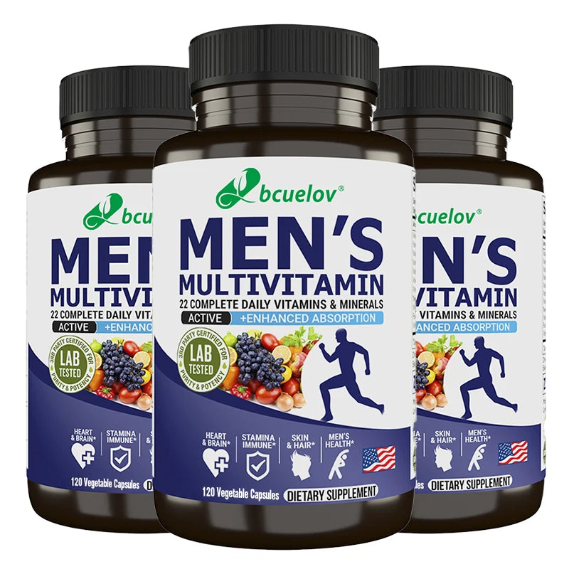 Men's Multivitamin Capsules - Contains B12, B6, B1, Zinc