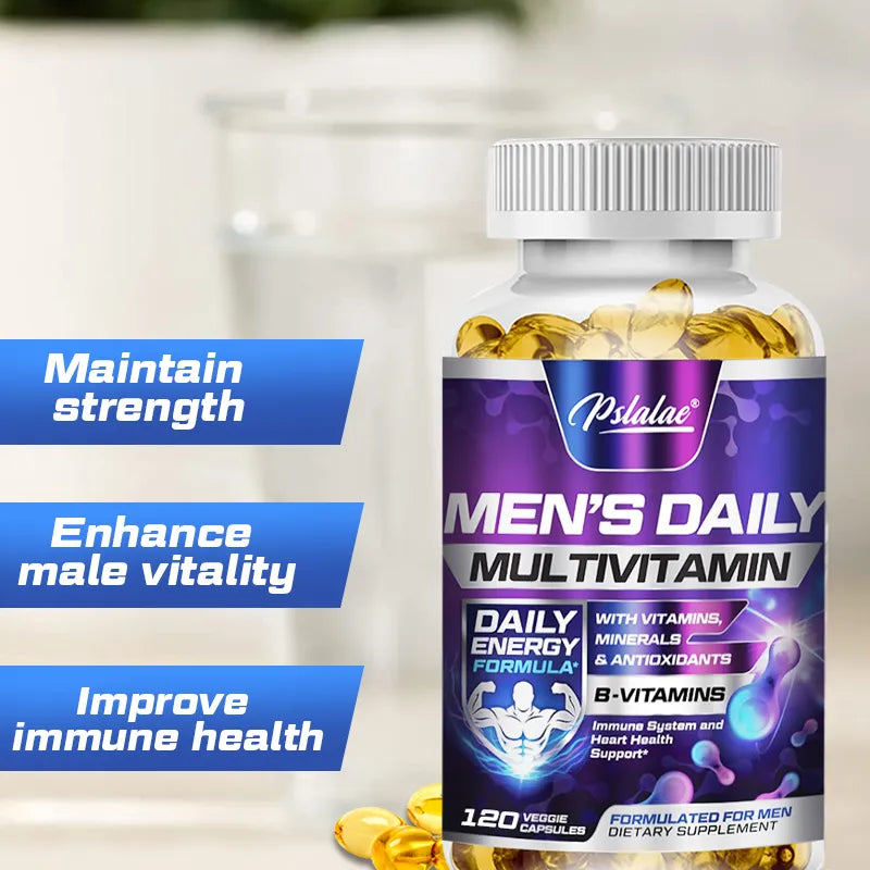 Men's Multivitamin Supplement with Vitamins A, B12, C, D and E for Energy