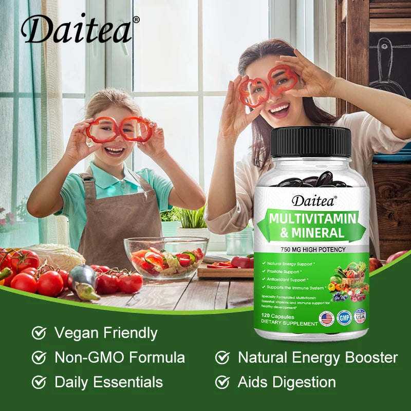 Cápsulas multivitamínicas contêm vitaminas e minerais