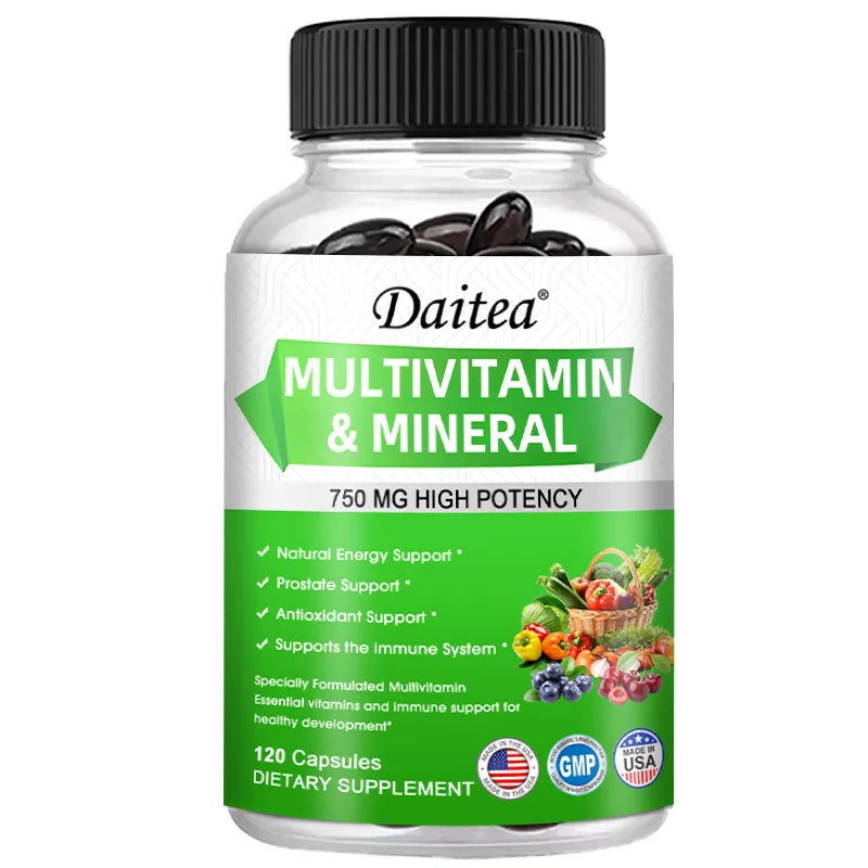 Cápsulas multivitamínicas contêm vitaminas e minerais